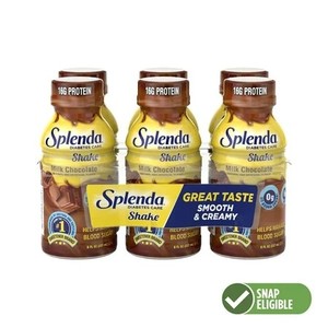 lot 2516 image: Splenda Diabetic Protein Shakes, to Help Manage Blood Sugar, 8oz, Milk Chocolate, 5ct