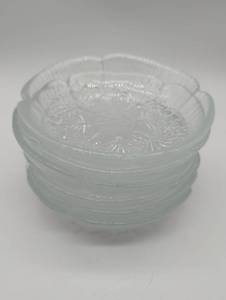 lot 11114 image: Pressed Glass Dessert Plates Set of 6