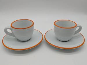 lot 11115 image: DAncap Italian Espresso Cups and Saucers Set