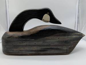 lot 11121 image: Wooden Goose Decor