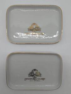 lot 11125 image: Stanford Court Hotel San Francisco Square Plates, set of 2