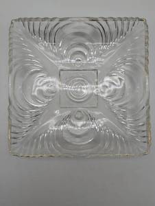 lot 11126 image: Clear Glass Decorative Square Plate