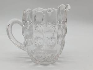 lot 11127 image: Crystal Vase Pitcher with Starburst Pattern