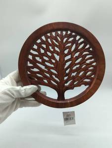 lot 11154 image: Serry Tree of Life Wooden Trivet