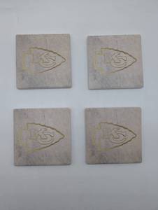 lot 11165 image: Kansas City Chiefs Stone Coasters, New