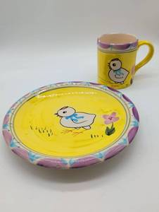 lot 11171 image: Duck Childrens Plate and Mug Set, in original box.