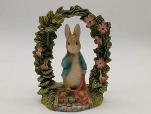 lot 11176 image: Peter Rabbit Floral Garden Arch Figurine, numbered