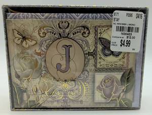 lot 11195 image: Punch Studio Butterfly Rose Blank Cards Set