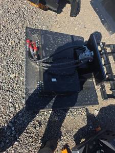 lot 302282667 image: Skid Steer Hydraulic Box Rake Attachment