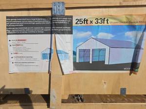 lot 302282693 image: Solanch 25x33ft Double Garage Metal Barn Kit