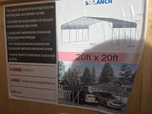 lot 302282701 image: Sdlanch 20x20ft Steel Carport Shelter