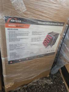 lot 3022826132 image: Arteer 258-Piece Tool Cart Set with EVA Foam Storage