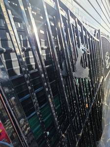 lot 3022826182 image: 14Ft Deer Wrought Iron Fence Panels Set