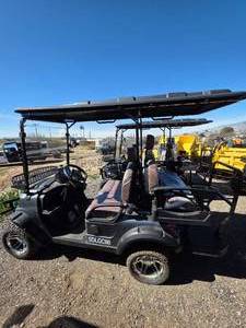 lot 302282601 image: 2025 SDLG C80 4-Passenger Electric Golf Cart (Grey)  60V 100Ah  4000W AC  Lifted  Backup Camera  Luxury Package