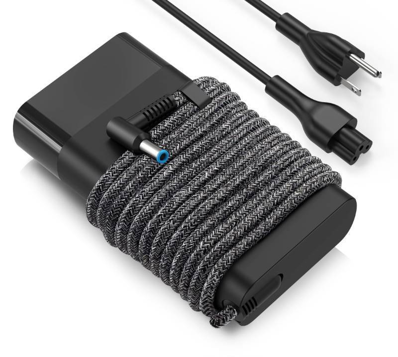 lot 34750 image: New Slim 65W Laptop Charger for HP Envy x360 Charger,Spectre x360 13-4193nr 15t-ap000,Pavilion X360,ProBook X360 11 450 650 640 G1 G2 G3 G4 G5 G6 G7,EliteBook Stream Blue Tip Power Supply Cord - Retail $14