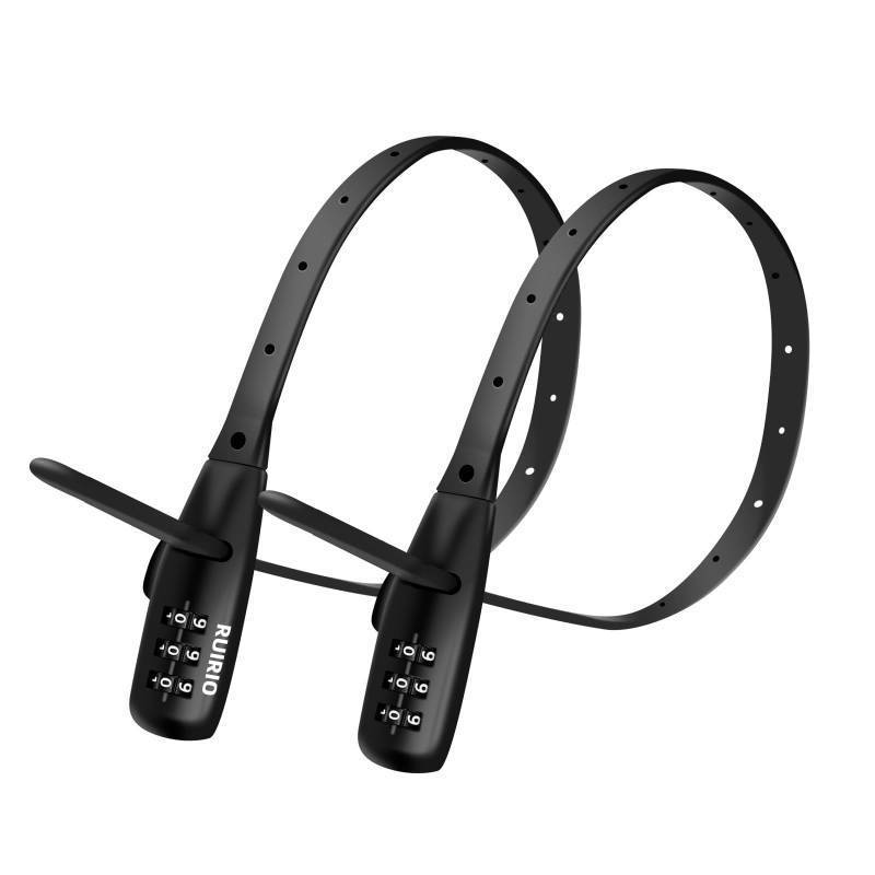 lot 34816 image: Zip Tie Lock Adjustable Cable Lock for Kids Bike, Fridge, Scooter, Bike Rack, Cabinets, Drawers, Gates, Fences, Helmet,Toolboxes, Lightweight Bicycle Lock, 2 Pack (Black) - Retail $20