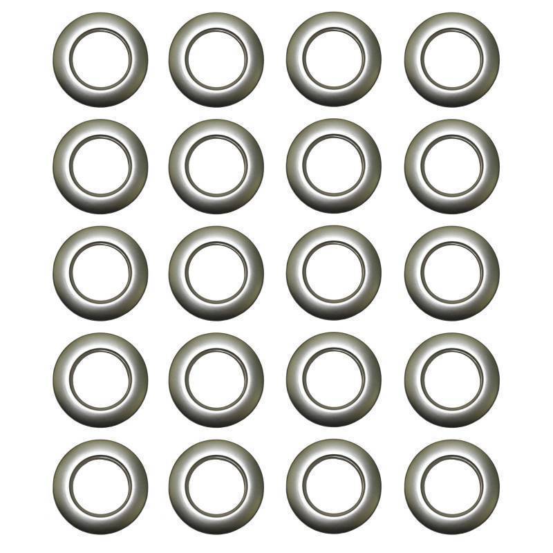 lot 43901 image: Wonderful 1-916-Inch Inner Diameter Plastic Curtain Grommets 50-Pack (Silver) - Retail $19