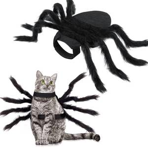 lot 61894 image: Halloween Spider Costume for Dog Cat, Halloween Pet Costume Halloween Decorations, Spider Decor Halloween Party Supply, Spider Cosplay Costumes with Adjustable Velcro for Small Medium Dogs and Cats - Retail $9