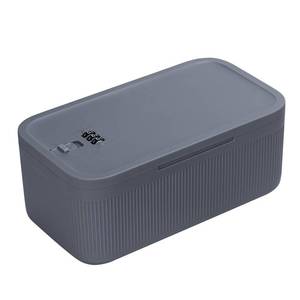 lot 61902 image: Lockable Storage Box, Medicine Lock Box Travel Case, Refrigerator Bin Container for Food, Medicines, Snacks, Locking Mobile Cell Phone Device Jail, Small Lockbox for Office, Home, School, Father Gift (Navy) - Retail $20