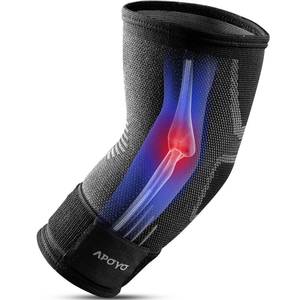 lot 61904 image: Elbow Brace for Tendonitis and Tennis Elbow, Compression Sleeve for Arthritis, Workouts, Reduce Joint Pain During Fitness Activity (Medium) - Retail $22