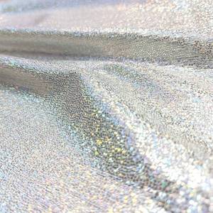 lot 61924 image: Shattered Glass Hologram Fabric by The Yard Width 58in (WhiteSilver 1yard) - Retail $14