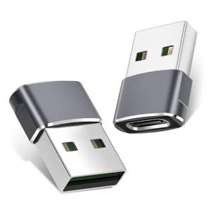 lot 61935 image: USB to USB C Adapter for iPhone 17 Pro Max,16 15 Charger Adapter 2Pack,Type C Female to USB-A Male Converter for Apple Watch iWatch S11 S10 SE, AirPods Pro 3 4,iPad mini 7 6 Air 5,Samsung S25 - Retail $8