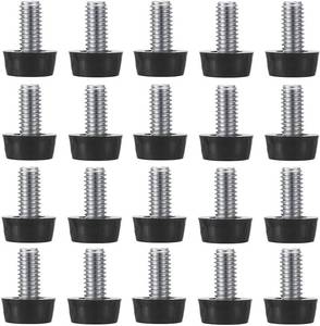 lot 61942 image: M8 Thread Adjustable Furniture Levelers Screw in Threaded 20 Pcs, Galvanized Steel Screw Foot Levelers Screw On Furniture Glide Leveling for Table, Chair, Furniture Legs - Retail $10