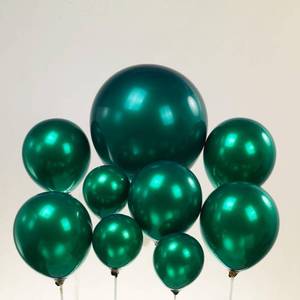 lot 61966 image: Double stuffed emerald Balloons Different sizes Customized 63 PACK 18105 inch Dark Teal emerald green Balloon Garland kit For Wedding Birthday baby shower anniversary decorations - Retail $16