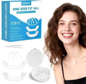 lot 62000 image: Temporary Veneers Teeth for Women and Men, Tooth Replacement Kit, Nature and Comfortable (1 Count (Pack of 2)) - Retail $18
