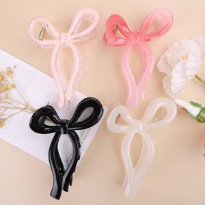 lot 62003 image: 4 Pcs Bow Hair Clips Elegant Hair Claw Butterfly Hair Accessories for Girls Nonslip Butterfly Clips Hair Grips Styling Accessories for Women - Retail $10