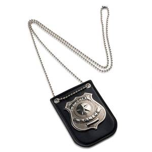lot 62014 image: Dress Up America Police Badge for Kids - Pretend Play PD Badge with Chain & Belt Clip - Retail $9