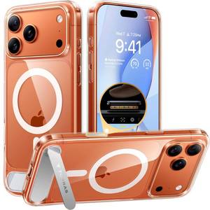 lot 62016 image: Strong Magnetic & Seamless Stand for iPhone 17 Pro Max Case, Anti-Yellowing, Fit for MagSafe, Military Grade Drop Protection, Adjustable Kickstand Slim for iPhone 17 Pro Max Case Diamond Clear - Retail $28