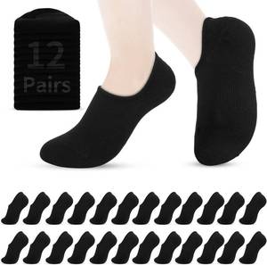 lot 2011 image: VOROLO No Show Socks for Womens,Low Cut Ankle Non Slip Flat Boat Invisible Liner Cushion Athletic Socks