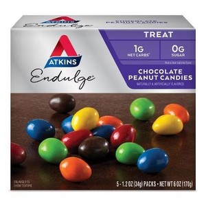 lot 2059 image: Atkins Endulge Chocolate Peanut Candies - 5ct6oz. BB 31426