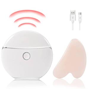 lot 2069 image: Electric Gua sha with Manually Facial Body Sculpting Massager Anti Aging Facial Beauty Instrument Scraping Massage Beauty Scraping Instrument Hand Scraping Tools (White)