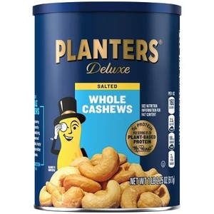 lot 2073 image: Planters Deluxe Salted Whole Cashews - 18.25oz BB SEP 6,2026