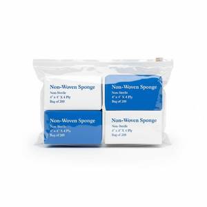lot 2110 image: 200 Bag of non-woven, non-sterile sponges.