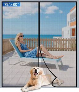 lot 2113 image: Upgraded PET Mesh Magnetic Screen Door Stronger Than Fiberglass and Polyester,Hands Free,Keep Bugs Out,Pet & Kid Friendly,Suitable for Sliding Doors,Patio and French Doors-72 X 80
