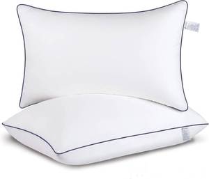 lot 2182 image: RUBBI Bedding Queen Pillows (Set of 2)   Soft, Fluffy, Hotel-Style Bed Pillows for Side & Back Sleepers, White