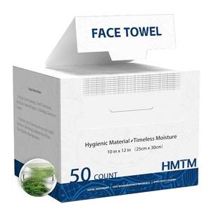 lot 2186 image: Face Towels 10x12 Inch, 50 Count Extra Thick & Soft Disposable Towels for Makeup Removal & Cleansing, Biodegradable Towels for Sensitive Skin, Travel-Friendly Facial Towelettes