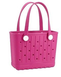 lot 2208 image: GBB Rubber Beach Tote Bag Small Beach bags Waterproof Outdoor Tote Bag, Portable Travel Handbag for Sports, Pool,Outdoor