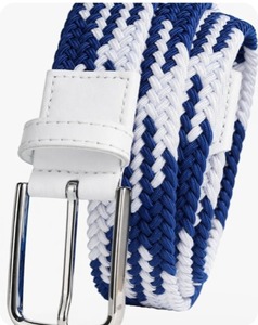lot 2224 image: Elastic Golf Belts for Men Womens Causal Stretch Elastic Woven Belt 1.37 Wide