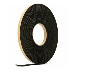 lot 2225 image: Neoprene Rubber Black Self-Adhesive Sponge Strip 10mm Wide x 3mm Thick x 10m Long