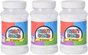 lot 2240 image: The Dreidel Company Craft Sand Art for Kids, Sand Play DIY Drawing, Messy Play, Sensory, Sand Decorations, 22 Oz, Red (3-Pack) (White, 3-Pack)