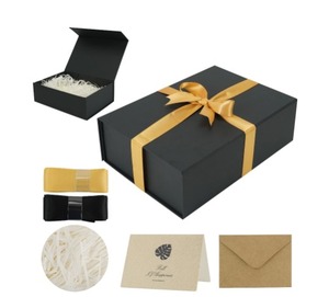 lot 2243 image: HUIHUANG Rose Gold Luxury Gift Boxes with Lids Bridesmaid Proposal Box Collapsible 11 x 7.8 x 3.5 In Magnetic Closure Collapsible Gift Boxes for Presents with Card,Ribbon,Shredded Paper Filler-1 Pack