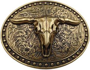 lot 2247 image: Xwest Longhorn Texas Cowboy Belt Buckle