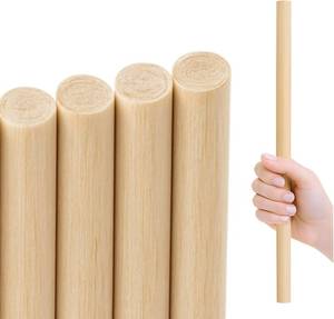 lot 2286 image: 4PCS 34 x 12 Inches Birch Dowel Rods   4 Pack Natural Birch Wood Sticks Smooth Wooden Dowels for Crafts DIY Sticks for Crafting Projects D cor and Unfinished Wood Crafts