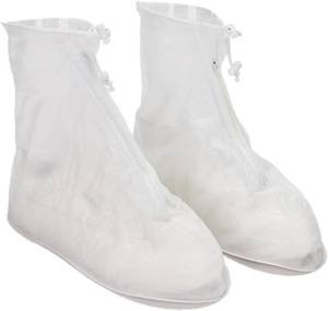lot 2295 image: Mutter Adult Waterproof Rain Boot Shoe Covers Non-Slip Shoe Covers Outdoor and Indoor Reusable Foldable Rain Boot Overshoes with Zipper XXL