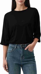 lot 2299 image: 2025 Half Sleeve Spring Tee,Womens Fashion Oversized Tshirts Short Sleeve Crewneck Color Black Summer Trendy Clothes Medium