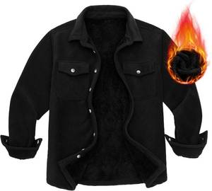 lot 2313 image: Boys Flannel Jacket,Long Sleeve Warm Sherpa Fleece Buffalo Plaid Button Down Shirt Jackets